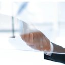 bottom view.the handshake business partners for their Desk.close-up